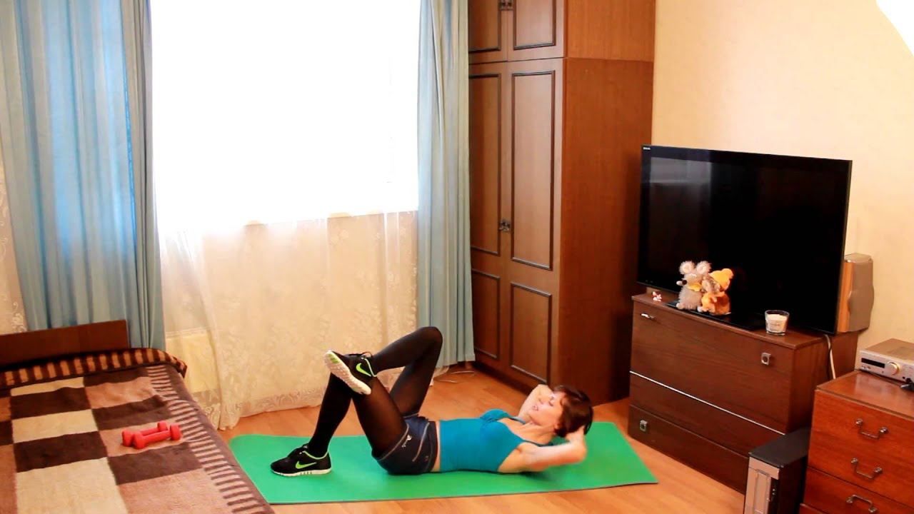 Упражнения против целлюлита + пресс + руки (часть №3)