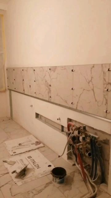 фартук и пол из керамогранита#shorts#tile#плиточник