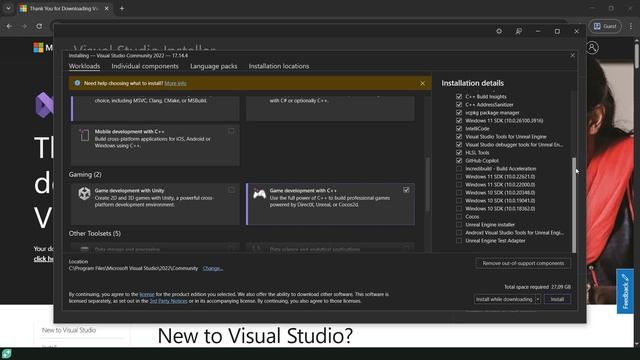 1.7 Installing Visual Studio 2022 on PC смотреть онлайн