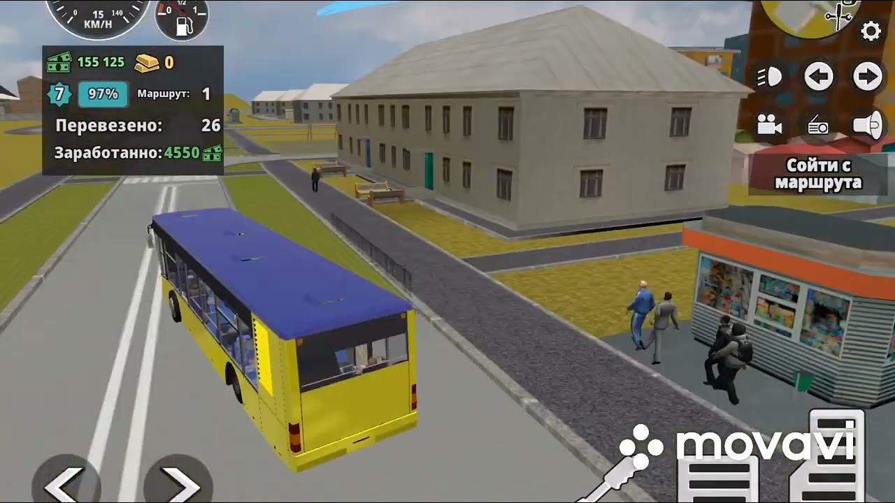 Рассказ об игре симулятор автобуса 3D Big city + следование по первому маршруту в этой же игре. смотреть онлайн