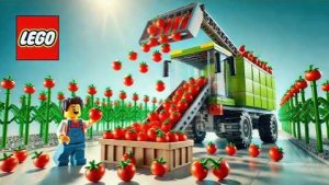 Томатоуборочный комбайн LEGO застрял — неисправность датчика