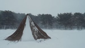 Выживаю зимой в палатке на берегу озера. Одиночный поход. Бушкрафт