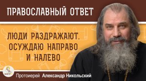 Люди раздражают. Осуждаю направо и налево.  Протоиерей Александр Никольский