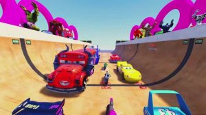 Не пропусти! СУПЕР‑ГЕРОИ на авто мчатся к победе сквозь волны и трамплины! 🚗 🌊 🌟