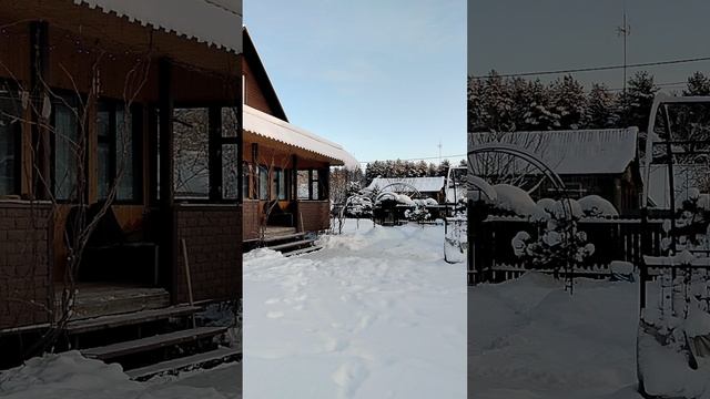 Наш сад 1 января 2026 утопает в снегу. смотреть онлайн