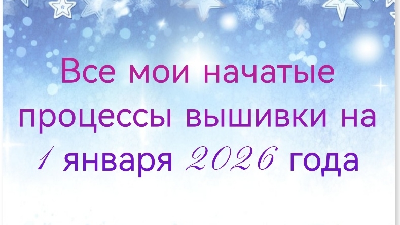 Все мои начатые процессы вышивки на 1 января 2026 года смотреть онлайн