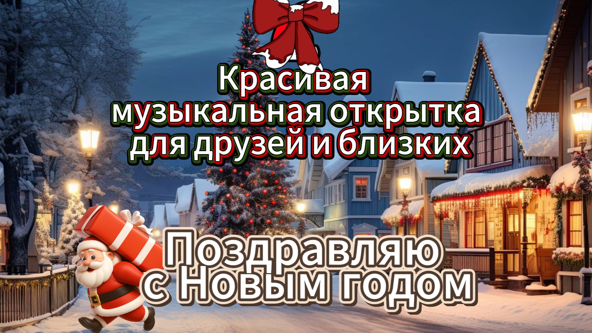 Поздравляю с Новым годом! 🎄 Красивая музыкальная открытка для друзей и близких смотреть онлайн