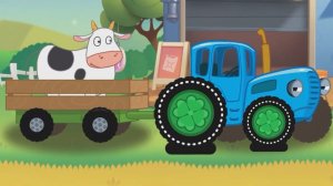 Мультики Для Детей, По Полям Весело Развозит Животных