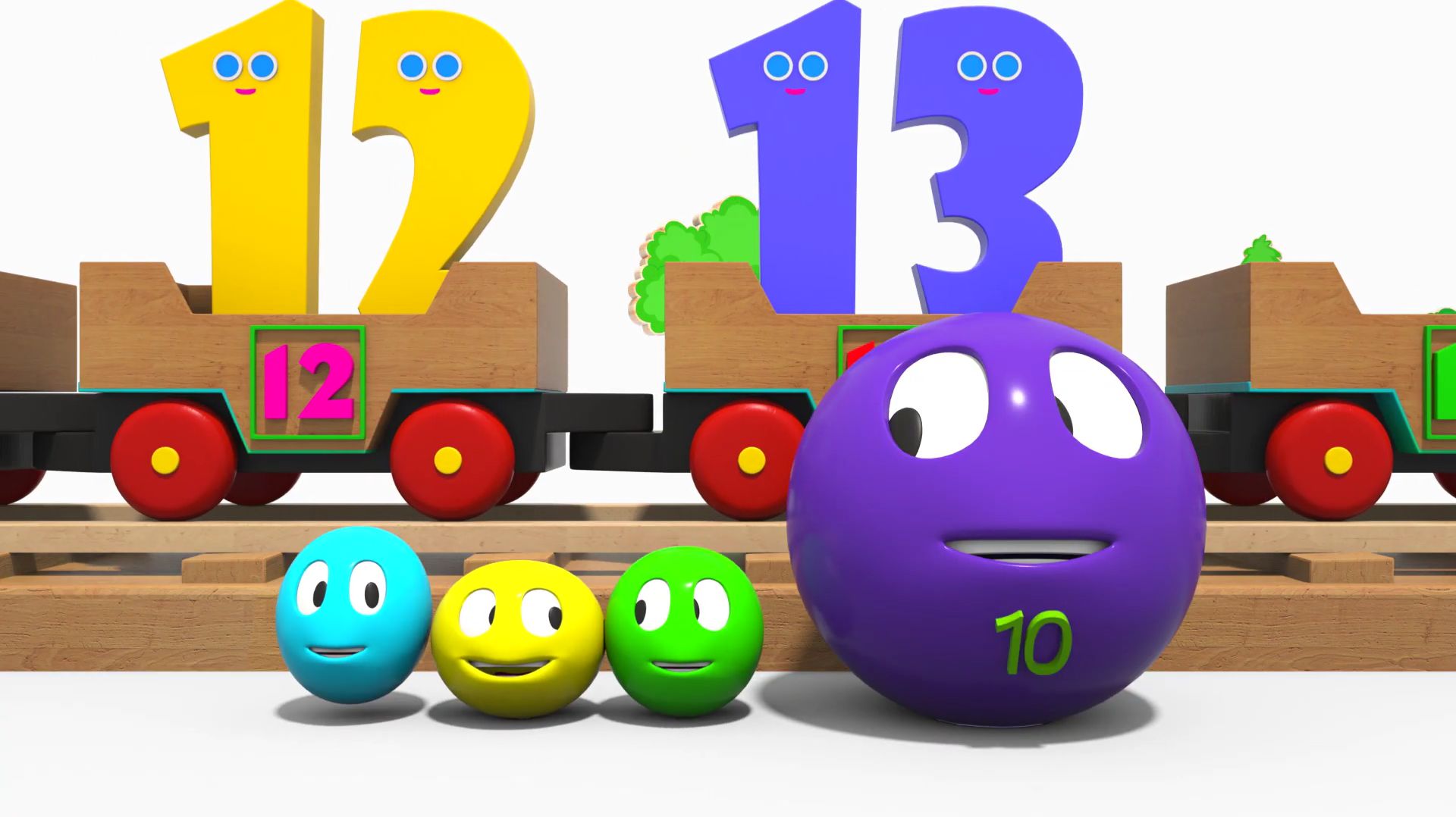 Цифры от 1 до 20 с разноцветными шариками | Развивающие мультфильмы для детей смотреть онлайн