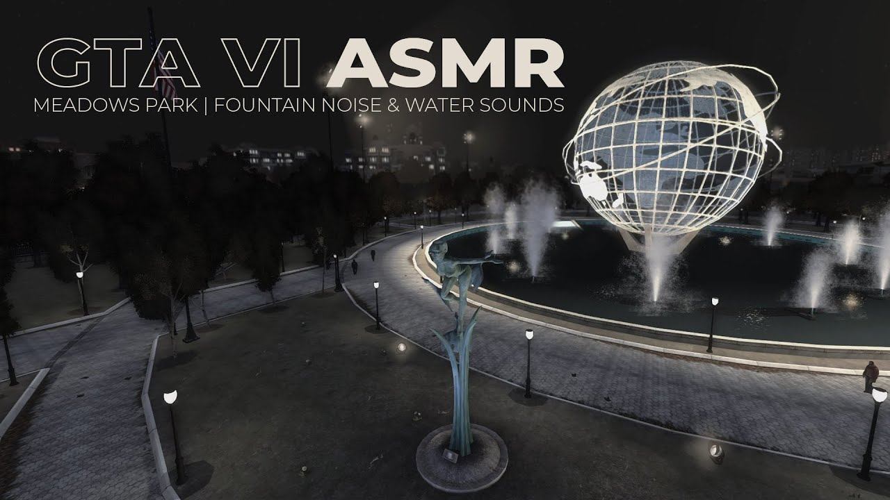 GTA IV ASMR | Meadows Park | Fountain Noise & Water Sounds