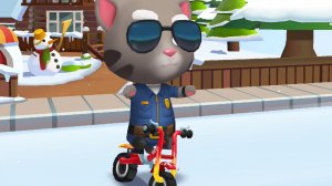 Детские мультики - Офицер Том на велосипеде "Первопроходец" Talking Tom Gold Run