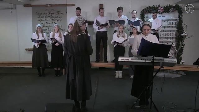 РОЖДЕСТВЕНСКОЕ БОГОСЛУЖЕНИЕ 28 ДЕКАБРЯ l Пение молодежного хора смотреть онлайн