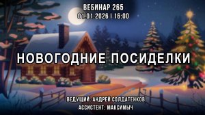 НОВОГОДНИЕ ПОСИДЕЛКИ. ВЕБИНАР №265