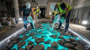 20 Сумасшедших идей эпоксидных полов от разбитого бетона до кристаллов.