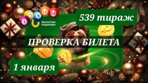 ПРОВЕРЯЮ билет ЗОЛОТАЯ ПОДКОВА 539 ТИРАЖ от 1 января 2026 года. Проверить тиражный билет СТОЛОТО.