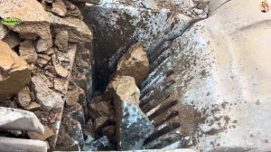 Строительство, дробление щебёнки