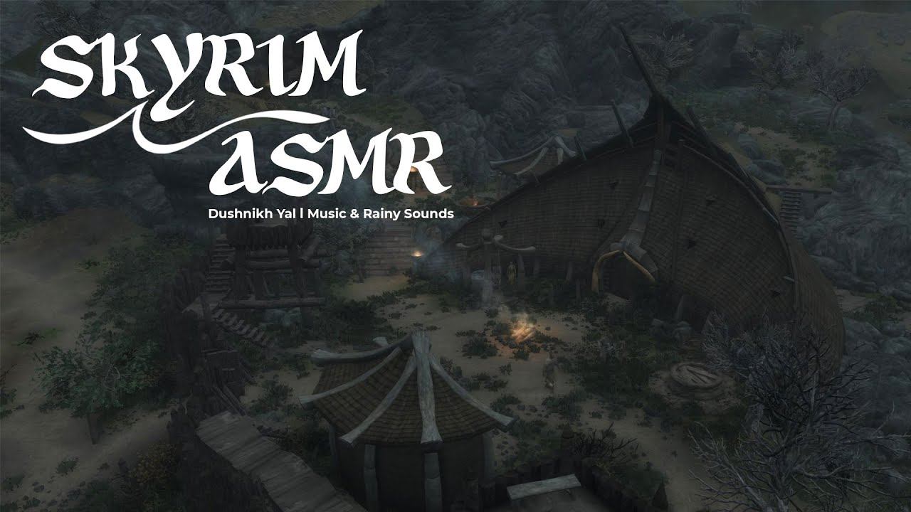 Skyrim ASMR | Dushnikh Yal | Ambient Music & Rainy Sounds