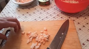 Тарталетки с креветками и крабовыми палочками