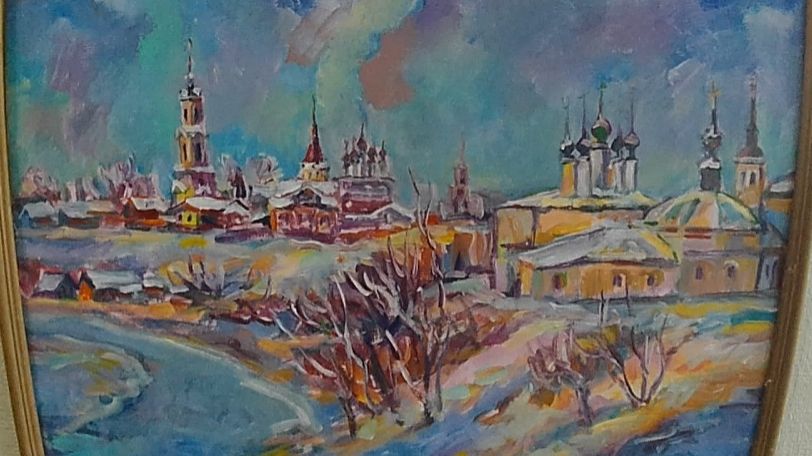 Саратов. Выставка художников Саратовской области «ДВИЖЕНИЕ СВЕТА И ЦВЕТА» видео 1 из 2-х