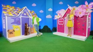 Домики Одного Цвета. Челлендж с собакой и Котиком