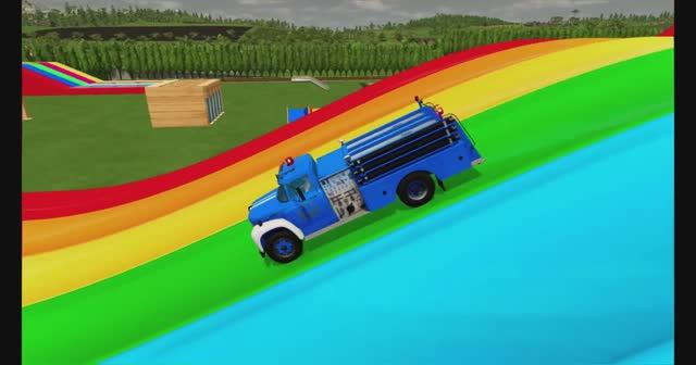 МУЛЬТИКИ С МАШИНКАМИ. Большой АВТОВОЗ перевозит ПОЖАРНЫЕ МАШИНКИ. смотреть онлайн