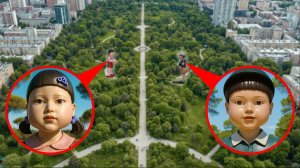 МЫ ВСТРЕТИЛИ БРАТА КУКЛЫ ИЗ ИГРЫ В КАЛЬМАРА в нашем лесу