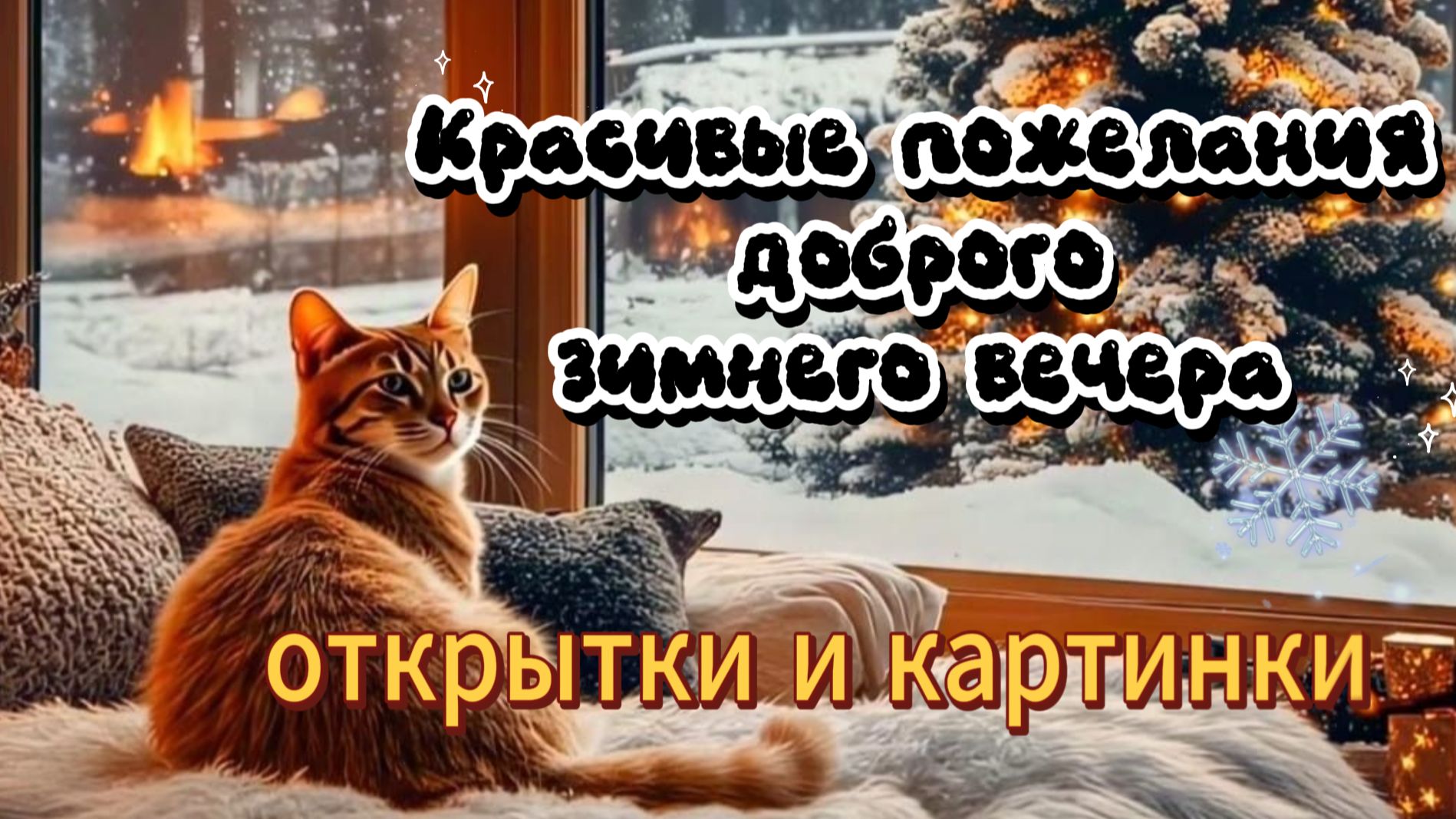 Красивые пожелания доброго зимнего вечера: открытки и картинки смотреть онлайн