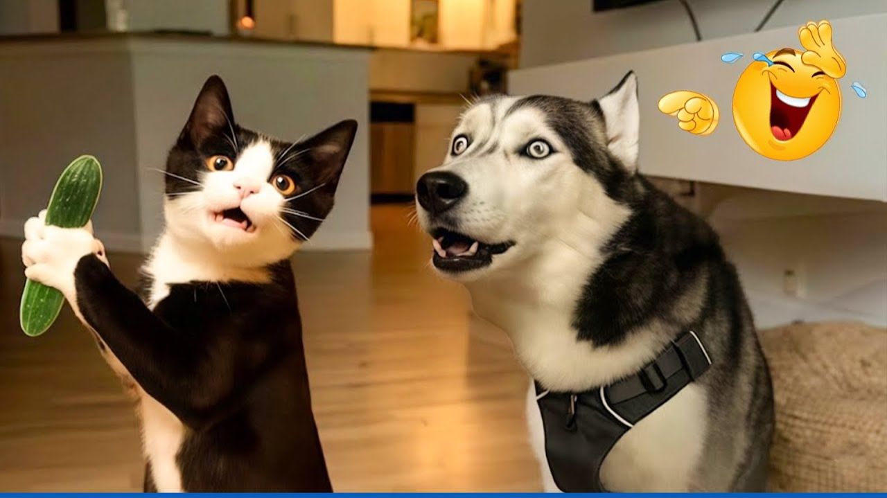 Супер Смешные видеоклипы с собаками 😹🐶 Подборка самых смешных моментов с кошками и собаками 😁 смотреть онлайн