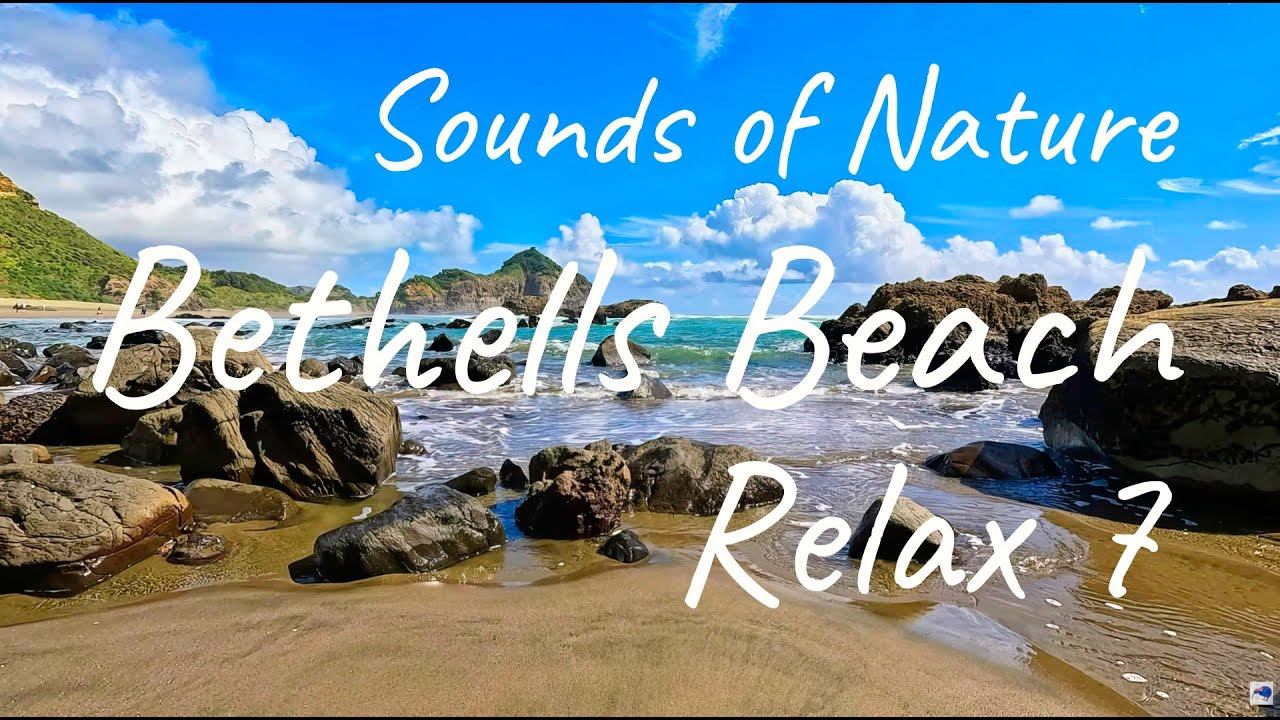 4K Relaxation Escape  Bethells Beach New Zealand | Stress Relief Music