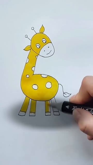Простой способ рисования жирафа 🦒 Жмите на подарок выше 👆