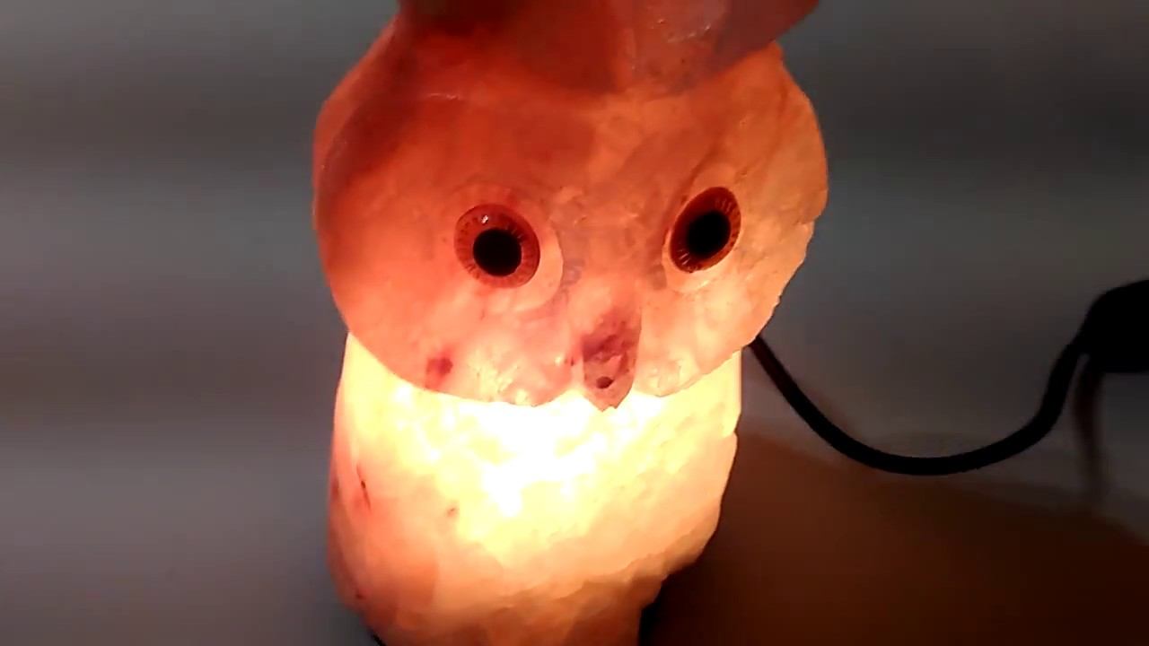 Гималайский солевой светильник Сова
