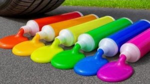 Потрясающие эксперименты! Автомобиль против гигантской зубной пасты со слизью и хрустящих вкусняшек