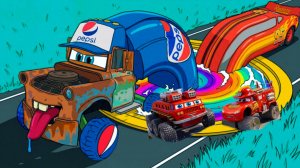 Я сбежать из ловушек гигантской радужной ямы в BeamNG