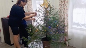 Деревенская суета:Отдыхаем и наряжаем ёлку🌲 готовим торт наполеон🍰