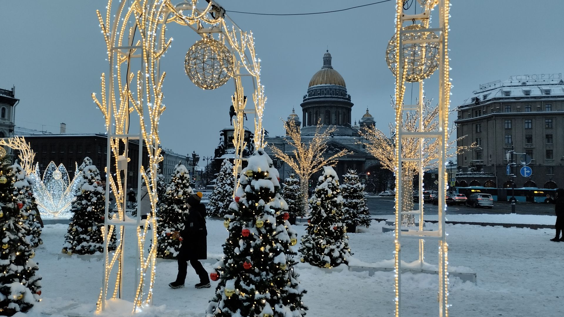 Новогодний сад на Исаакиевской