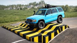 Испытание «Машины против перевернутых лежачих полицейских» в BeamNG Drive!