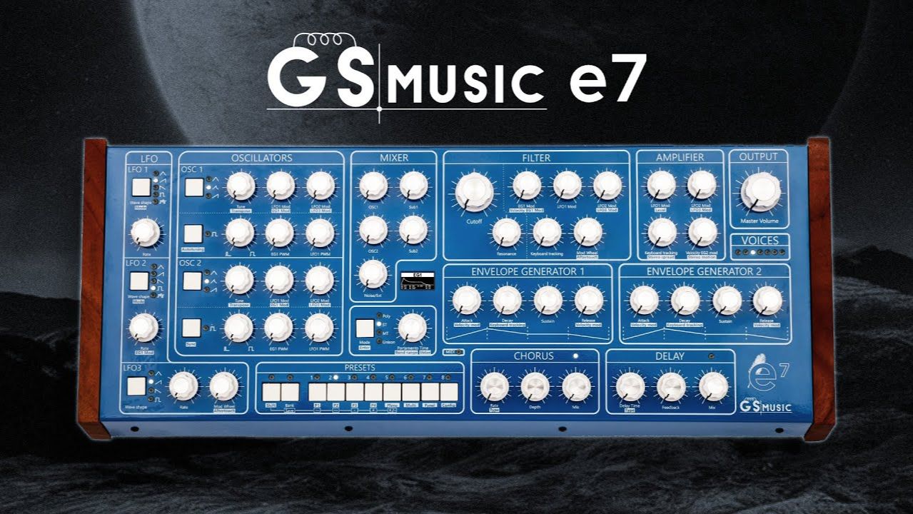 GS Music e7 Analog Polyphonic Synthesizer | Sound Demo