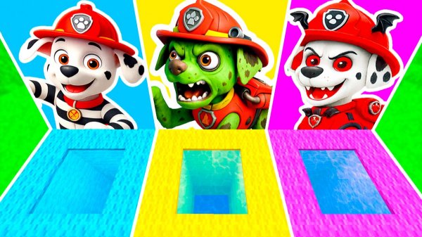 ВЫБЕРИ ПРАВИЛЬНУЮ ЯМУ МАРШАЛА ЩЕНЯЧИЙ ПАТРУЛЬ в МАЙНКРАФТ ЗОМБАК