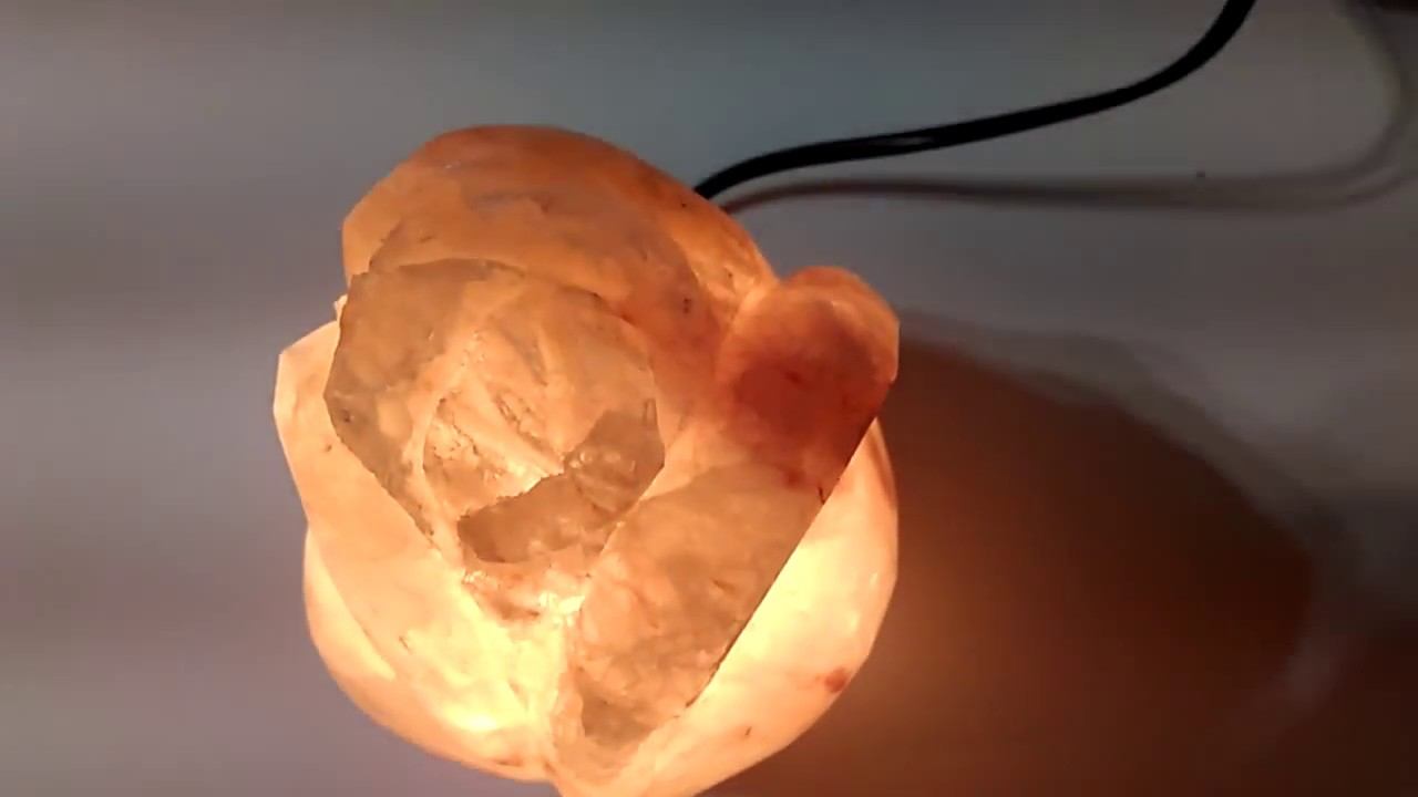 Солевая лампа (светильник) в форме Розы (гималайская соль)