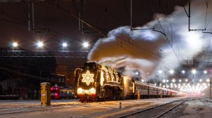 Дед Мороз в Москве | П36-0110 с ПоездомДедаМороза