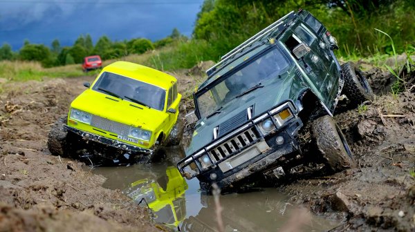 Колеса решают! Поэтому 2106 4х4 круче чем Hummer на бездорожье! ... RC OFFroad 4x4
