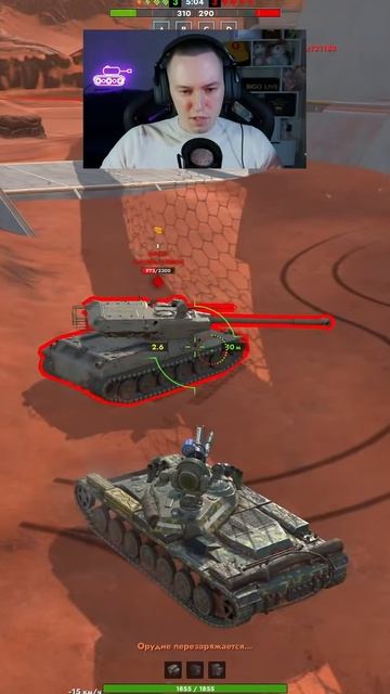 Неравная битва Т-100ЛТ vs MBT-B Tanks Blitz смотреть онлайн