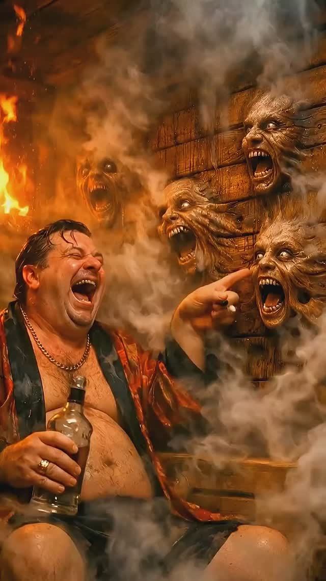 Страшные истории. ИИ. Обшивка для сауны, в которой проступали человеческие лица. смотреть онлайн