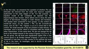 Effect of plasmalogens on beta-amyloid content in brain tissues of mice of different ages