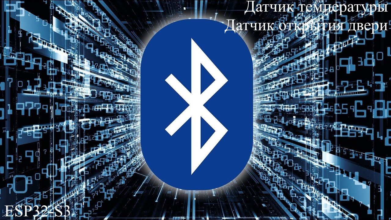 BLE датчик температуры DS18B20 с датчиком открытия дверей беспроводной датчик на бортовом питании смотреть онлайн