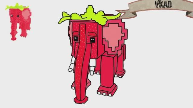 Как нарисовать клубничного слона из игры Украсть мозгокрошку (Roblox) - Шаг за шагом смотреть онлайн