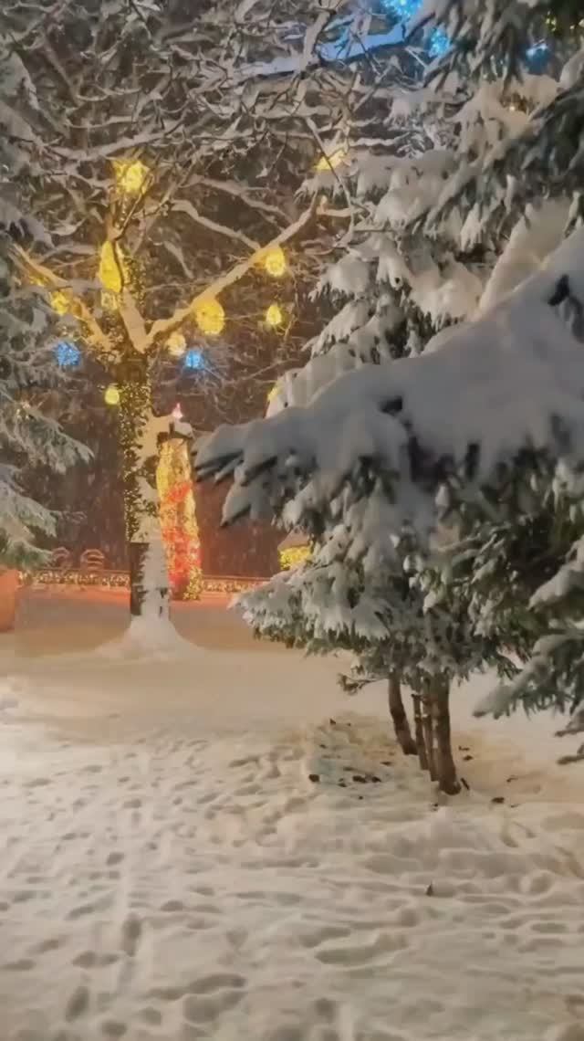 Высоко в горах Абхазии на озере Рица царит сказочная новогодняя атмосфера (январь, ЗИМА-2026) смотреть онлайн