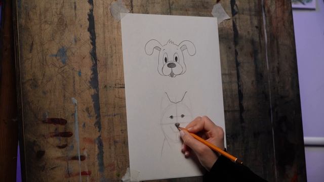 2 способа нарисовать собаку простым карандашом