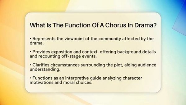 What Is The Function Of A Chorus In Drama - The Prose