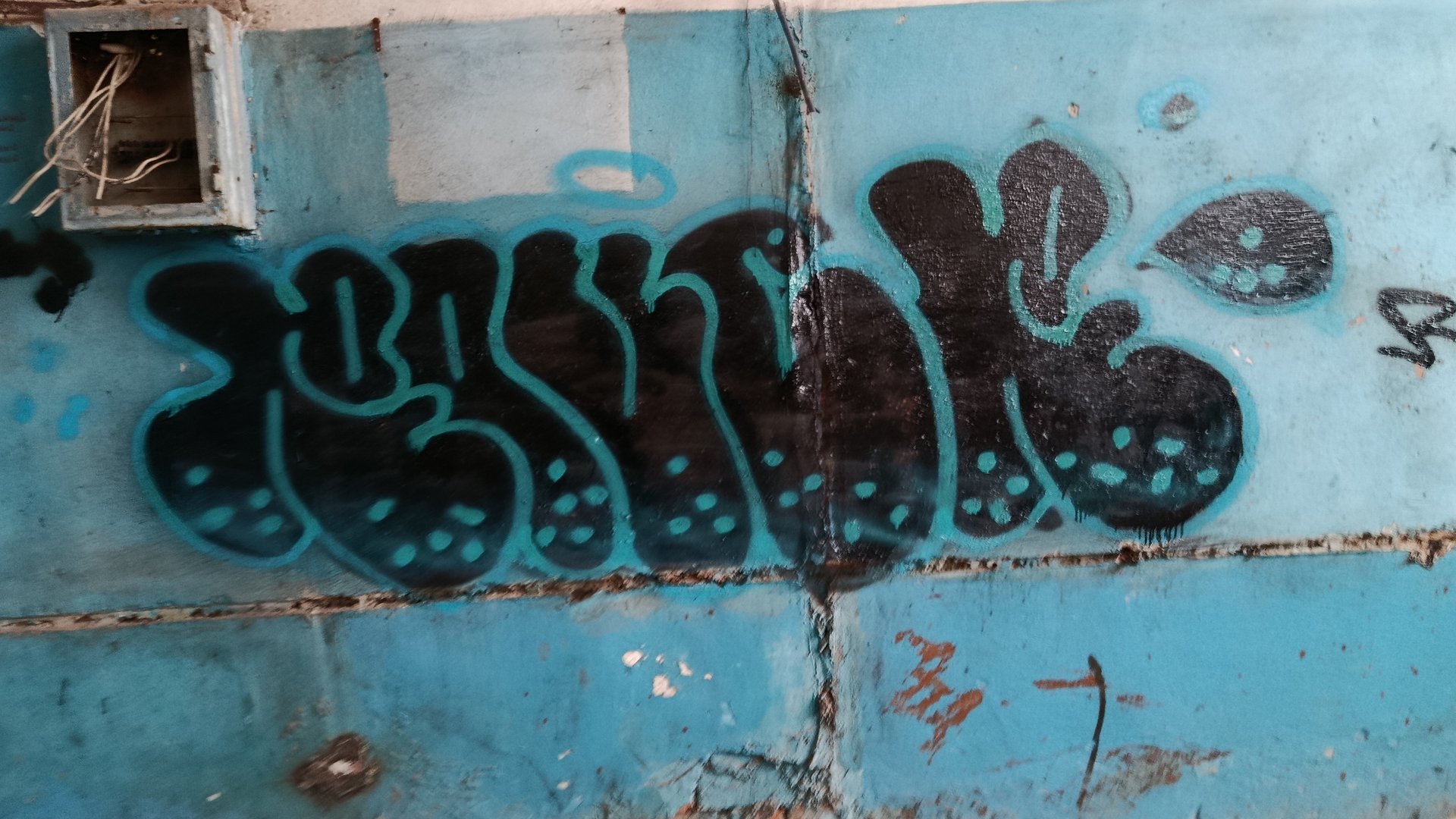 ТЕГИНГ залил кусок балончиками с краской